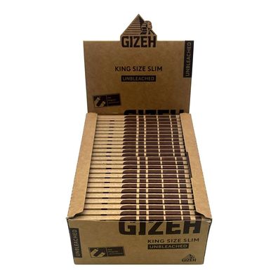 Gizeh Unbleached King Size Slim Magnetverschluss Box, 50 Hefte à 34 Blättchen