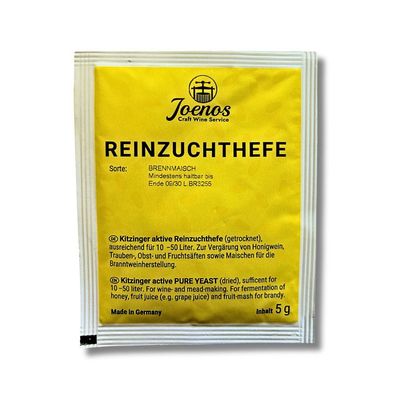 Joenos Kitzinger Brennmaisch Trockenreinzuchthefe- 5g ausreichend für 10-50 L