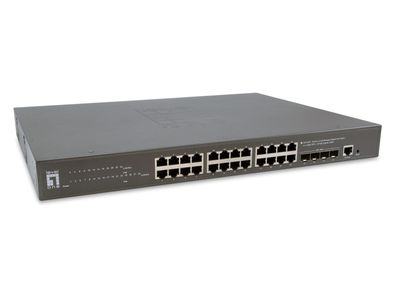 LevelOne Switch 24x GE GTP-2871 4x10GSFP+19" 400W 24xPoE