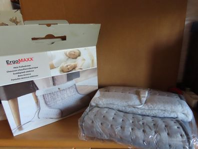 Heiz-Fußwärmer grau ca. 24x32x10-33cm ErgoMaxx DK32X32-1S-030A