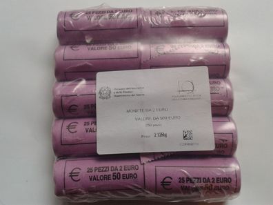 10er Rollenpaket 25 x 2 euro 2024 Rolle San Marino 2024 Heiliger Marinus 10 Rollen