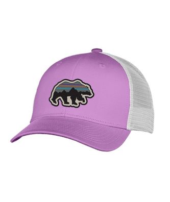 Patagonia Kids Snapback Trucker Cap Trucker back for good bear: brisk purple