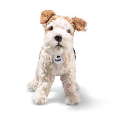Steiff Foxterrier Foxy 32cm Hund braun stehend 076862
