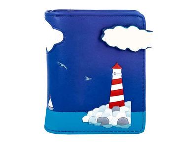 Leuchtturm Geldbörse mit Reißverschluss & Fotofenster