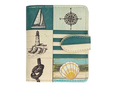 Küste Geldbörse mit Reißverschluss & Fotofenster Damenbörse