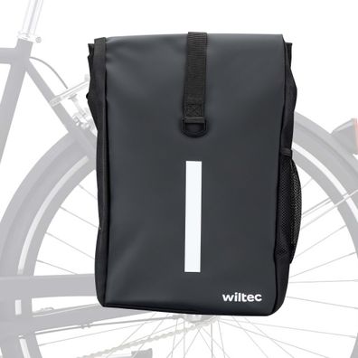 Wiltec Gepäckträgertasche matt schwarz 16l Fahrradtasche Gepäckträger Packtasche