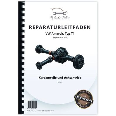 VW Amarok Typ T1 ab 2022 Kardanwelle Achsantrieb hinten Reparaturanleitung