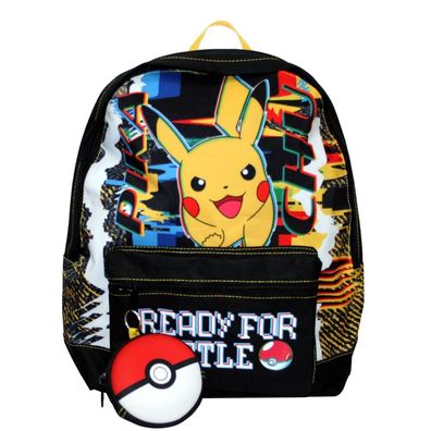 Schul-Rucksack Pikachu schwarz | 40 x 32 x 15 cm | Pokemon | Tasche