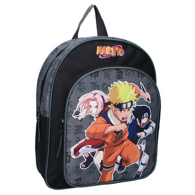 Kinder Rucksack mit Vortasche | Naruto | 30 x 23 x 10 cm