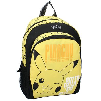 Kinder Rucksack mit Vortasche | Pokemon | 37 x 28 x 12 cm | Tasche