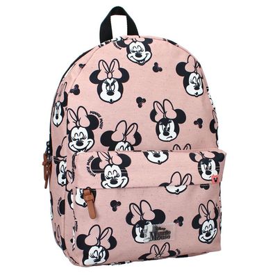 Kinder Schul-Rucksack rosa | Minnie Mouse Maus | 37 x 30 x 14 cm