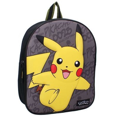 3D Kinder Rucksack Pikachu | Pokemon | 32 x 26 x 11 cm | Tasche