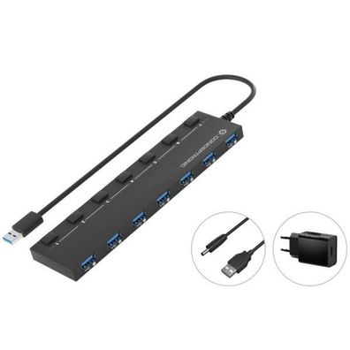 Conceptronic Hubbies19bp 7-Port-USB 3.0-Hub mit Netzteil