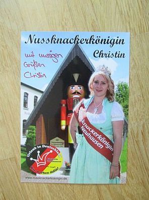 Nussknackerkönigin Neuhausen Christin - handsigniertes Autogramm!!!