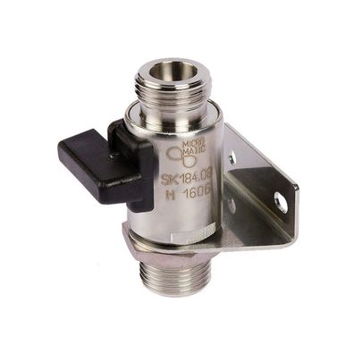 Wandhalter mit Abstellhahn für Bierzapfanlagen, 5/8 Zoll, NW 7 mm