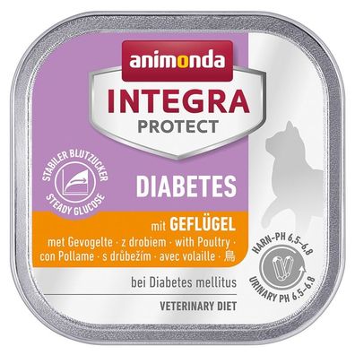 Animonda Cat Schale Integra Protect Diabetes mit Geflügel 32 x 100g