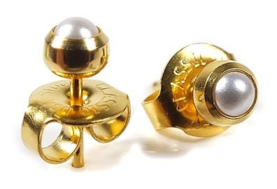 STUDEX Erstohrstecker Edelstahl 24K Vergoldet 100 % Steril 23354