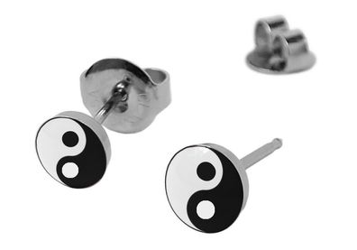 STUDEX Yin Yang | Erstohrstecker Ohrringe Edelstahl 100% Steril 21265
