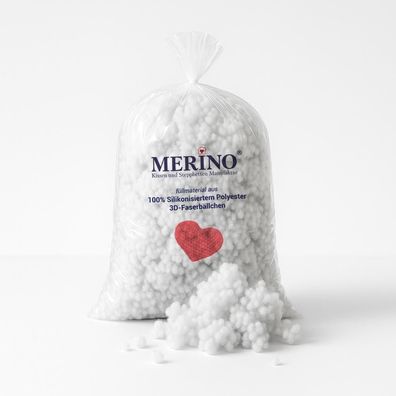 Merino Füllwatte | Füllmaterial aus 100% Silikonisiertem Polyester Faserbällchen