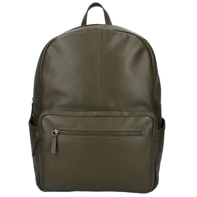 Grüner Baby Wickel-Rucksack | Echt Leder | mit Wickelunterlage
