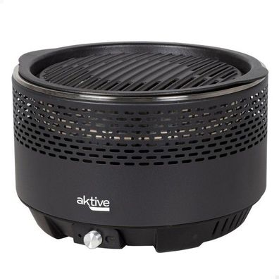 Grill Tragbarer Aktive kreisförmig Keine Rauch Schwarz Edelstahl Eisen 34x21,5x34cm