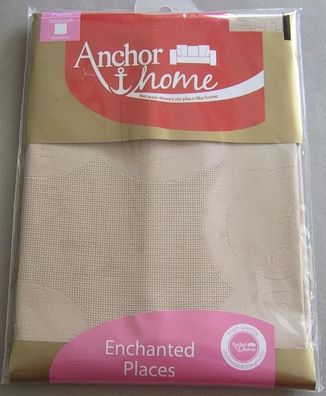 Tischdecke "Enchanted Places" - Farbe: dunkles beige - mit Aidafeldern zum Besticken