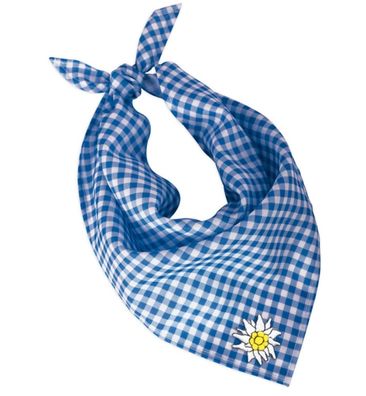 Dreiecktuch Edelweiss blau