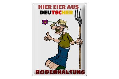 Blechschild 40 x 30 cm Eier aus deutscher Bodenhaltung