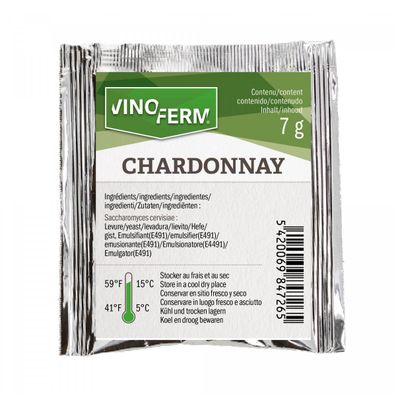 Weinhefe, Trockenhefe Wein - Vinoferm Chardonnay, 7g