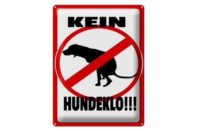 Blechschild 40 x 30 cm Kein Hundeklo Tiere Hund