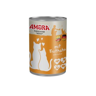 AMORA Cat Dose Fleisch pur Truthahn 12 x 400g