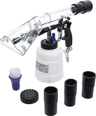 BGS 70150 Druckluftpistole mit Bürste &amp; Absaugung, 7 Teile