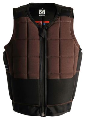 FOLLOW Wakeboard Weste Rd Mens Jacket black/brown - Größe: L