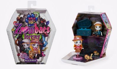 Puppen Spiel Set - Zombaes Forever Wild Vibes - Sargform Box - Big Cat Un-Rescue