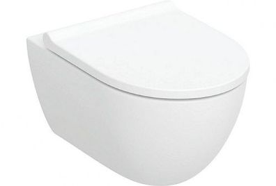 Geberit Wandtiefspül-WC Acanto Combi-Pack weiß QuickRelease TurboFlush KeraTect