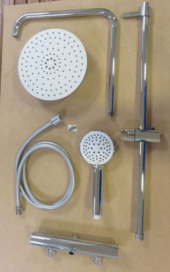 Sanibel 1001 Showerpipe Thermostatset A24 1095 mm Kopfbrause 230mm, Handbrause 3S 110