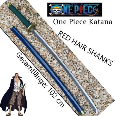 NEU One Piece Katana Samurai Schwert Rothaar Shanks 103cm für Cosplay Anime Fans