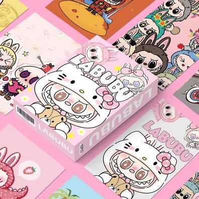 Labubu Sammelkarten - 55 schimmernde Karten im Set