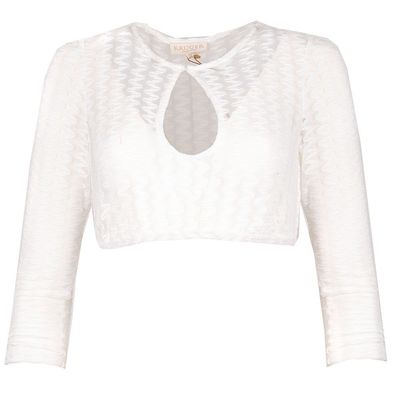 Dirndlbluse Erija Dreiviertelarm ecru