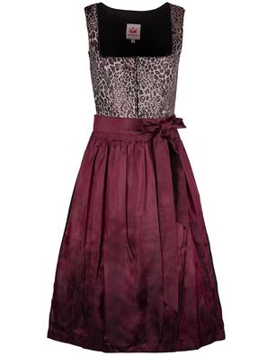 Dirndl Gälin 70cm Länge schwarz dunkelrot