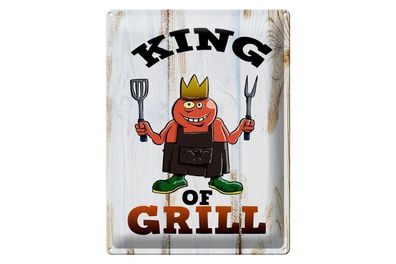 Blechschild 40 x 30 cm King of Grill