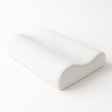 Merino Ergonomisches Nackenstützkissen Kopfkissen aus Memory Foam mit Aloe Vera Bezug