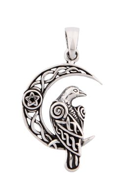 Kettenanhänger aus Silber - Rabe
