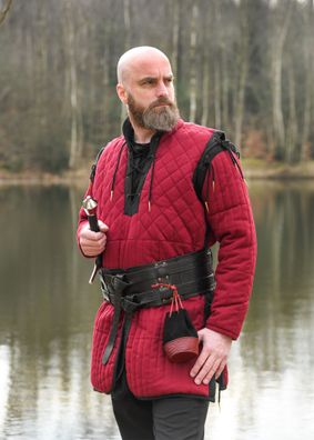 Gambeson mit abnehmbaren Ärmeln, weinrot - schwarz