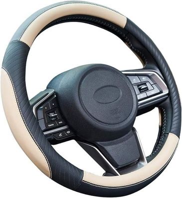 Zatooto Lenkradbezug Auto Lenkradbezug Leder 37-38cm Anti Rutsch Universal