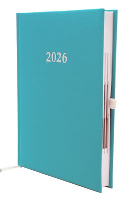 2026 ADINA Buchkalender Chefplaner A5 türkis 1 Tag 1 Seite auch sonntags