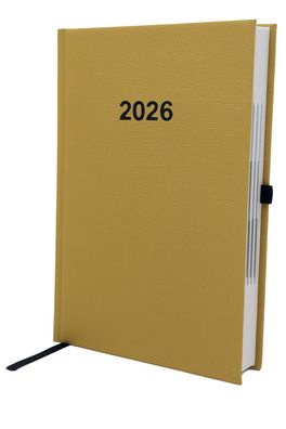 2026 ADINA Buchkalender Chefplaner A5 gold-metallic 1 Tag 1 Seite