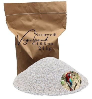 Vogelsand 0,4-0,8mm weiß keimfrei ohne Zusatzstoffe wie Anis und Grit
