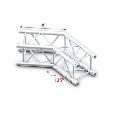 Milos Pro-30 Square F Truss - Corner QCF23 - 135° corner - silver
