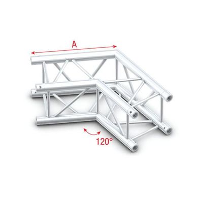 Milos Pro-30 Square G Truss - Corner QCU22 - 120° corner - silver